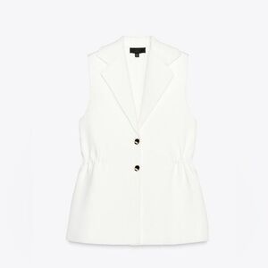 Nwt- zara- ruffled waist vest top- Small